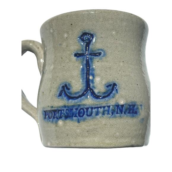 Portsmouth New Hampshire Nautical Anchor Stoneware Glazed Coffee Mug - Picture 2 of 6
